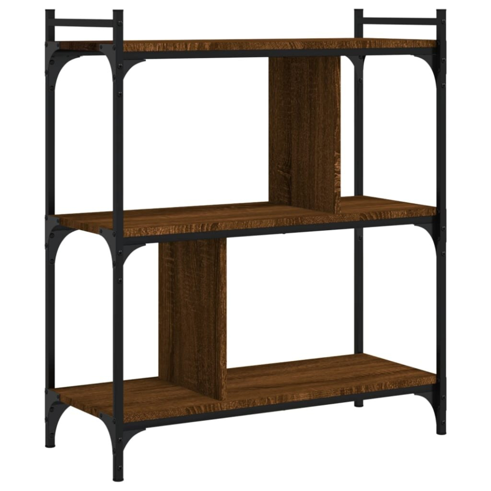 (brown oak, 76 x 32 x 88 cm) vidaXL Bookcase Book Shelf Storage Rack 5-Tier Grey Sonoma Engineered Wood