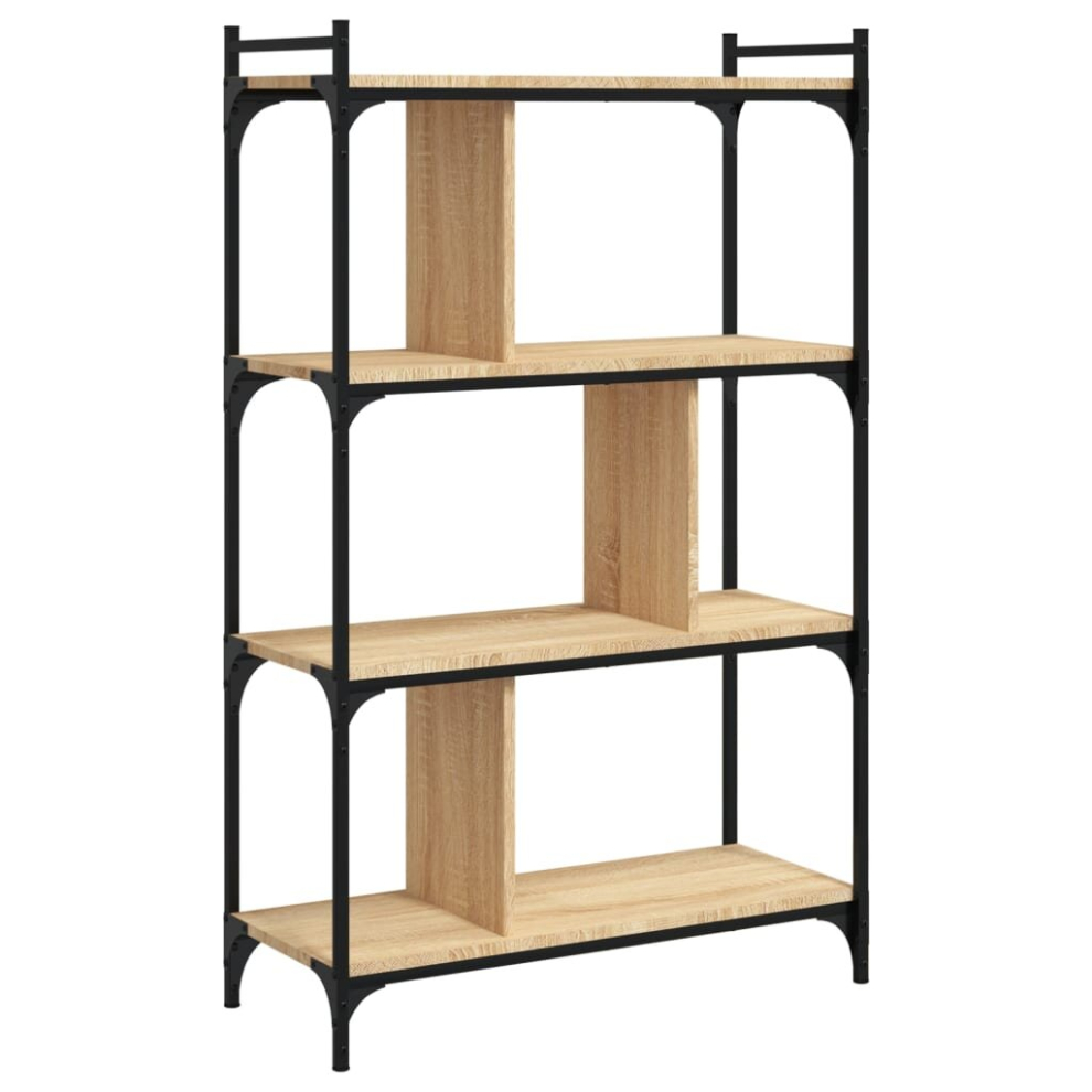 (sonoma oak, 76 x 32 x 123 cm) vidaXL Bookcase Book Shelf Storage Rack 5-Tier Grey Sonoma Engineered Wood