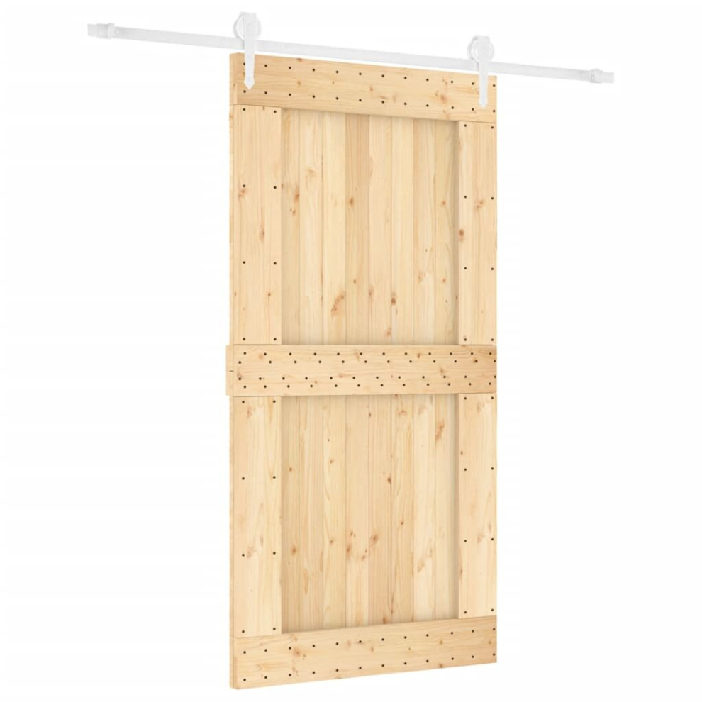 vidaXL Sliding Door with Hardware Set Interior Door Barn Door Solid Wood Pine