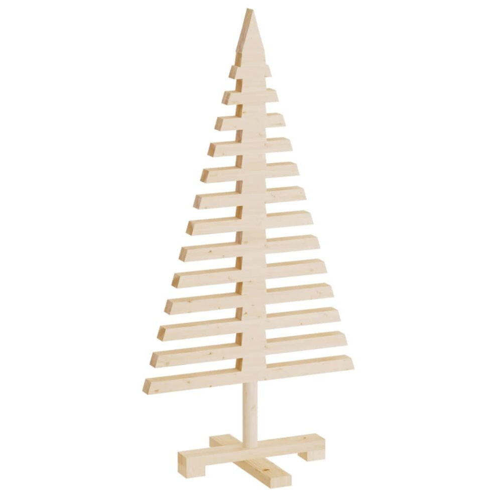 Vidaxl (90 Cm) Wooden Christmas Trees Xmas Tree For Decoration 3 Pcs Solid Wood Pine