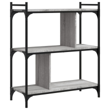 (grey sonoma, 76 x 32 x 88 cm) vidaXL Bookcase Office 6-Tier Book Shelf Rack Storage Cabinet Engineered Wood