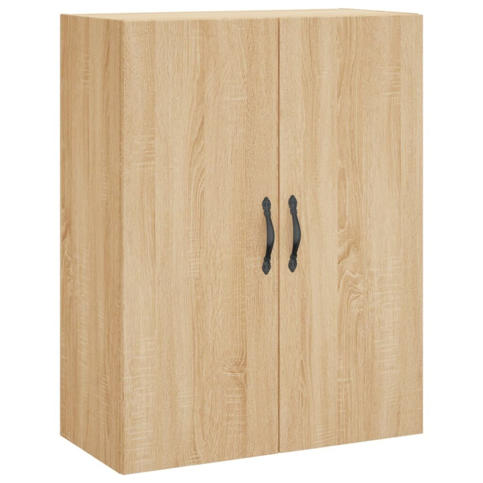 (sonoma oak) vidaXL Wall Mounted Cabinet Storage Cabinet Cupboard Smoked Oak Engineered Wood