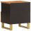 VidaXL (1 pcs) vidaXL Bedside Cabinet Nightstand Bed Table Brown and Black Solid Wood Mango 6