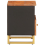 VidaXL (2 pcs) vidaXL Bedside Cabinet Nightstand Bed Table Brown and Black Solid Wood Mango 5