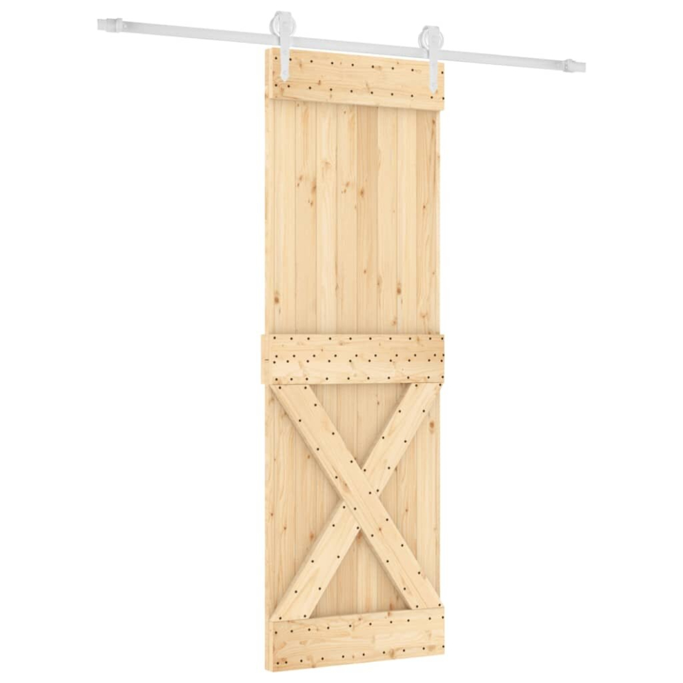 vidaXL Sliding Door with Hardware Set Interior Door Barn Door Solid Wood Pine