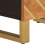 VidaXL (2 pcs) vidaXL Bedside Cabinet Nightstand Bed Table Brown and Black Solid Wood Mango 10