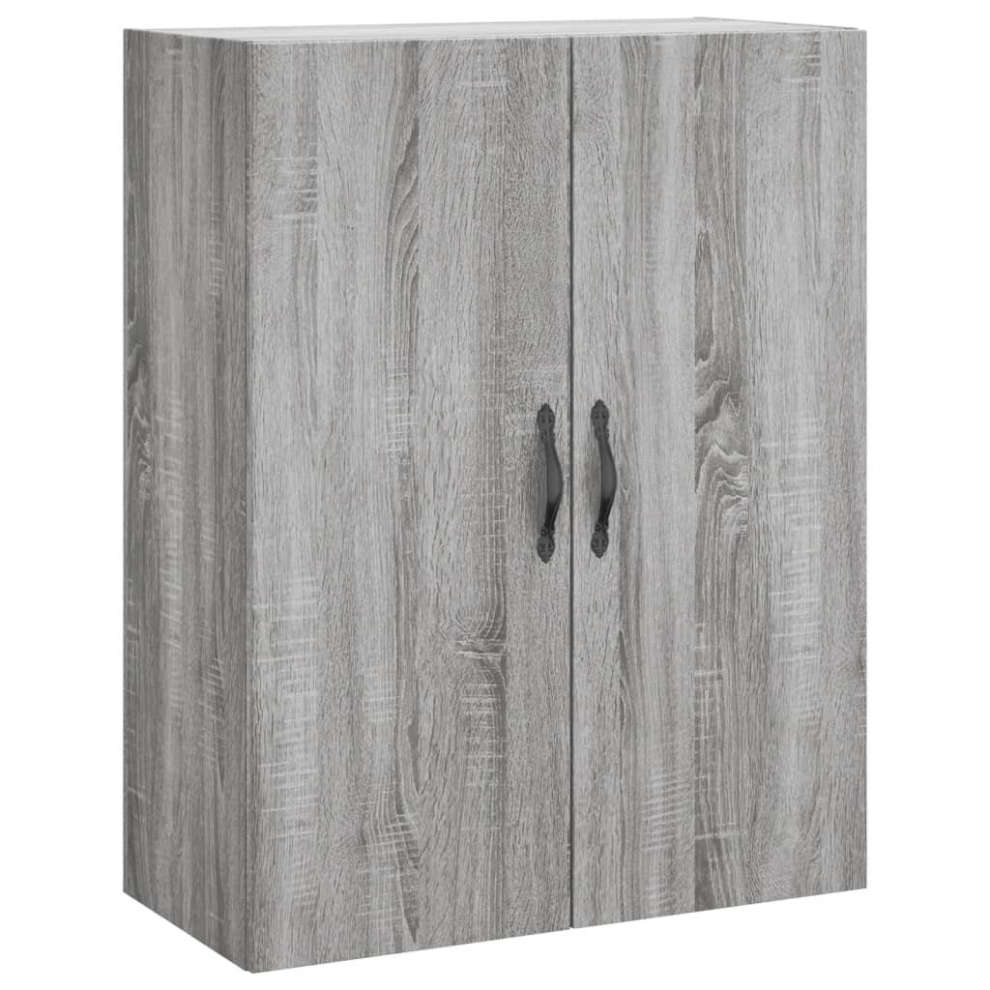 Vidaxl (Grey Sonoma) Wall Mounted Cabinet Storage Cabinet Cupboard Smoked Oak Engineered Wood