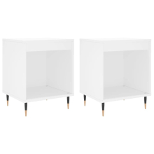 (white, 2 pcs) vidaXL Bedside Cabinets Nightstand Side Table Bed Cabinet Engineered Wood