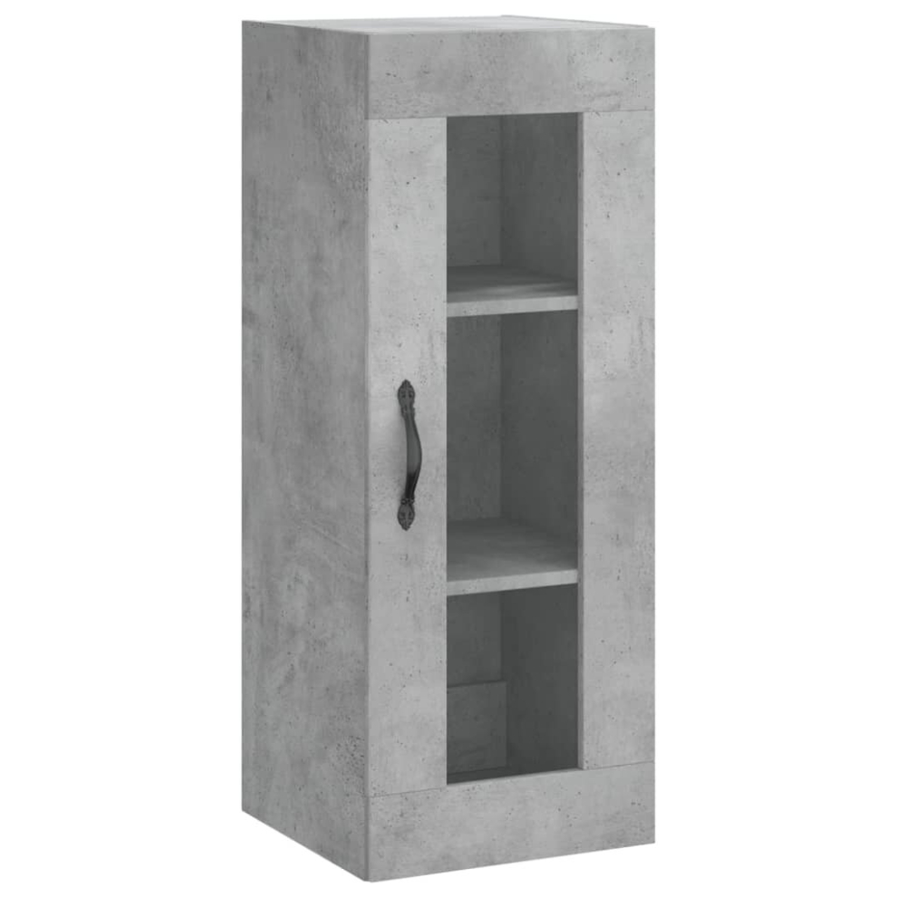 (concrete grey) vidaXL Wall Mounted Cabinet Storage Cabinet Wall Cabinet Wall Cupboard Black