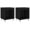 VidaXL (black, 2 pcs) vidaXL Bedside Cabinets Nightstand Side Table Bed Cabinet Engineered Wood 1
