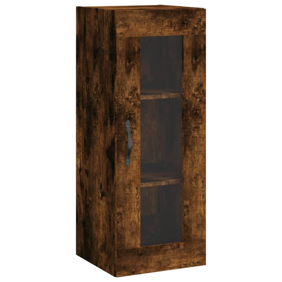 (smoked oak) vidaXL Wall Mounted Cabinet Storage Cabinet Wall Cabinet Wall Cupboard Black