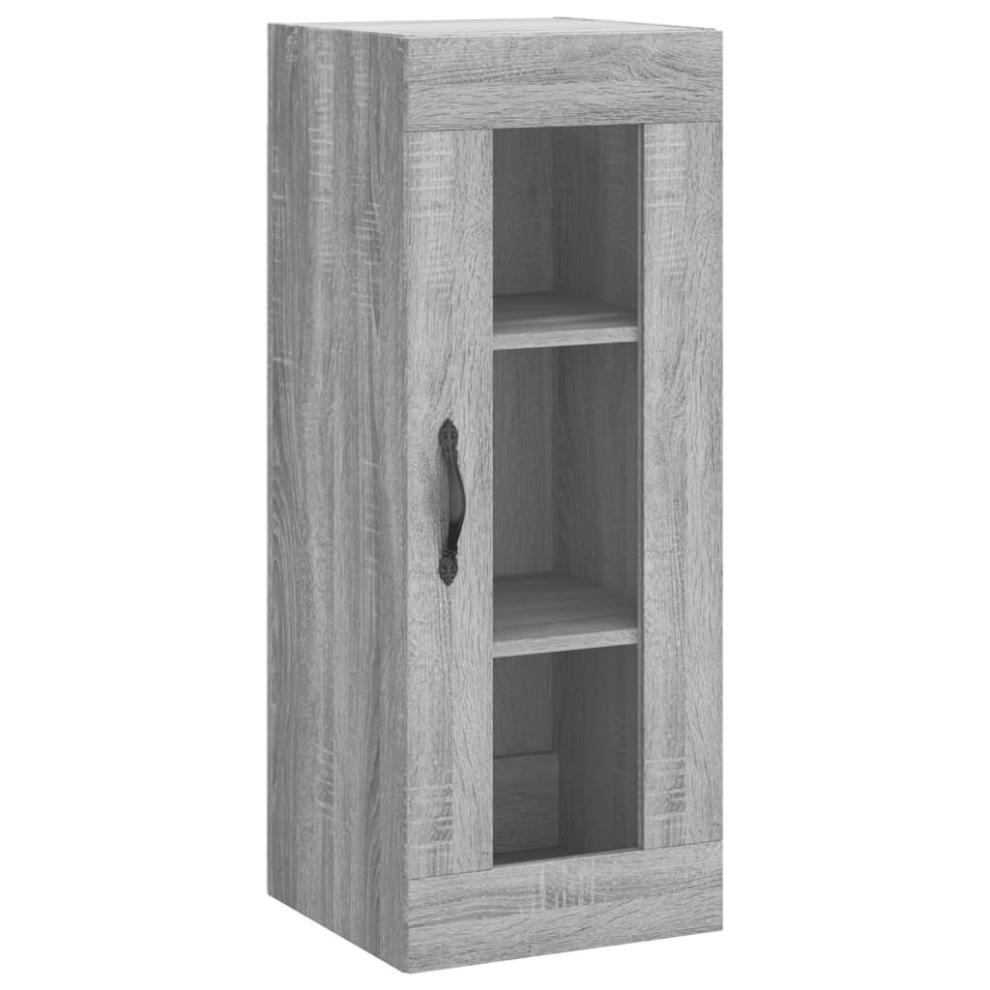 (grey sonoma) vidaXL Wall Mounted Cabinet Storage Cabinet Wall Cabinet Wall Cupboard Black