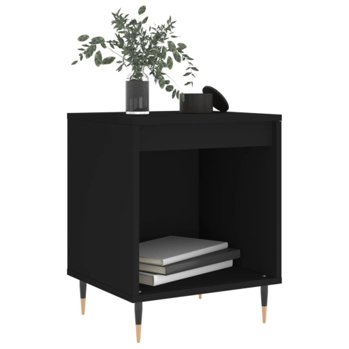 VidaXL (black, 2 pcs) vidaXL Bedside Cabinets Nightstand Side Table Bed Cabinet Engineered Wood 2