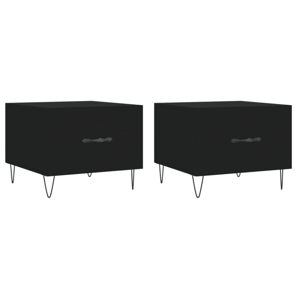 Vidaxl (Black) Coffee Table Side Table Sofa Table Telephone Table Engineered Wood