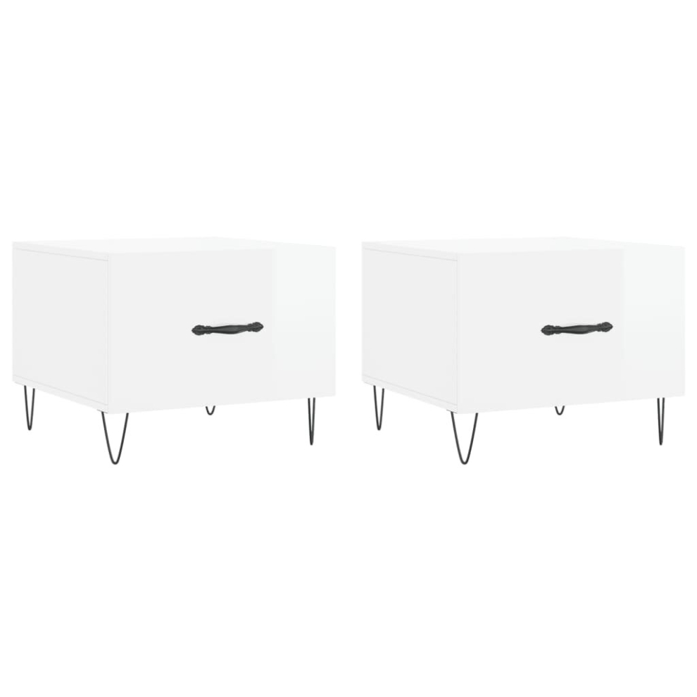 Vidaxl (High Gloss White) Coffee Table Side Table Sofa Table Telephone Table Engineered Wood