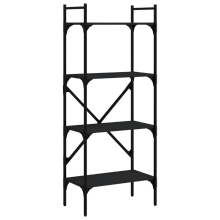(black, 56 x 31.5 x 138.5 cm) vidaXL Bookcase 5-Tier Book Shelf Storage Shelf Organiser Engineered Wood