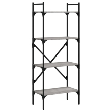 (grey sonoma, 56 x 31.5 x 138.5 cm) vidaXL Bookcase 5-Tier Book Shelf Storage Shelf Organiser Engineered Wood