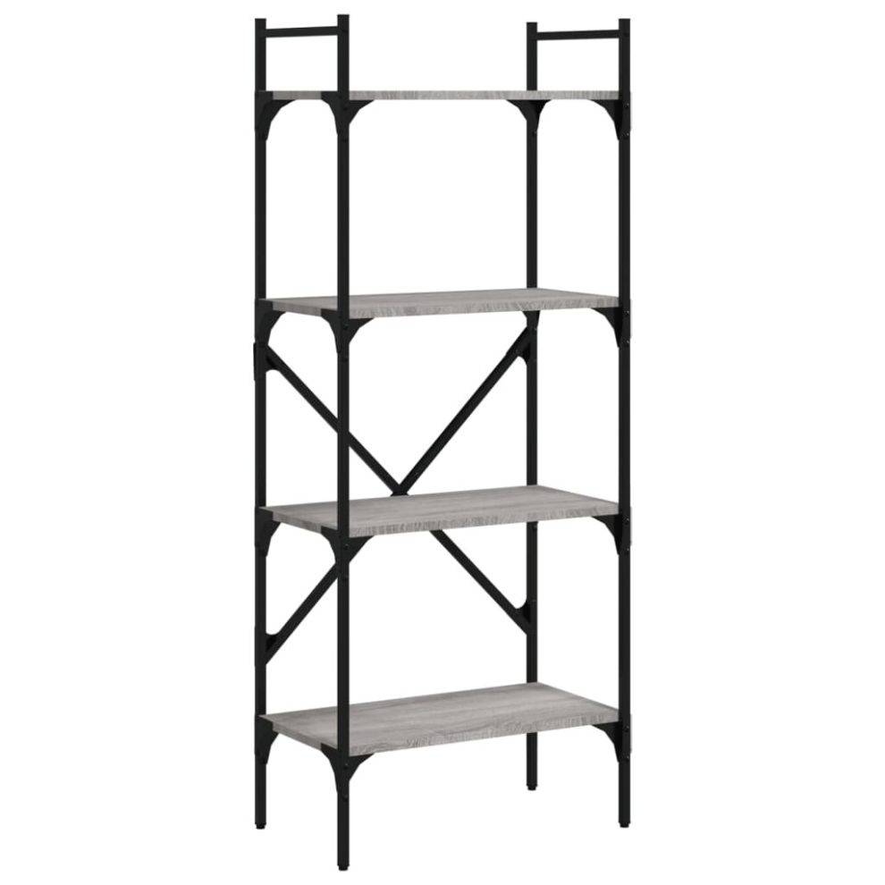 Vidaxl (Grey Sonoma, 56 X 31.5 X 138.5 Cm) Bookcase 5-Tier Book Shelf Storage Shelf Organiser Engineered Wood