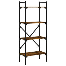 (smoked oak, 56 x 31.5 x 138.5 cm) vidaXL Bookcase 5-Tier Book Shelf Storage Shelf Organiser Engineered Wood