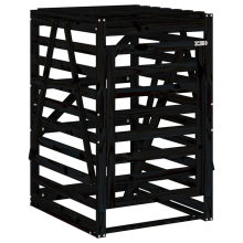 (black pine, 84 x 90 x 128.5 cm) vidaXL Wheelie Bin Storage Garden Store Rubbish Trash Cover Solid Wood Pine