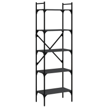(black, 56 x 31.5 x 174 cm) vidaXL Bookcase 5-Tier Book Shelf Storage Shelf Organiser Engineered Wood