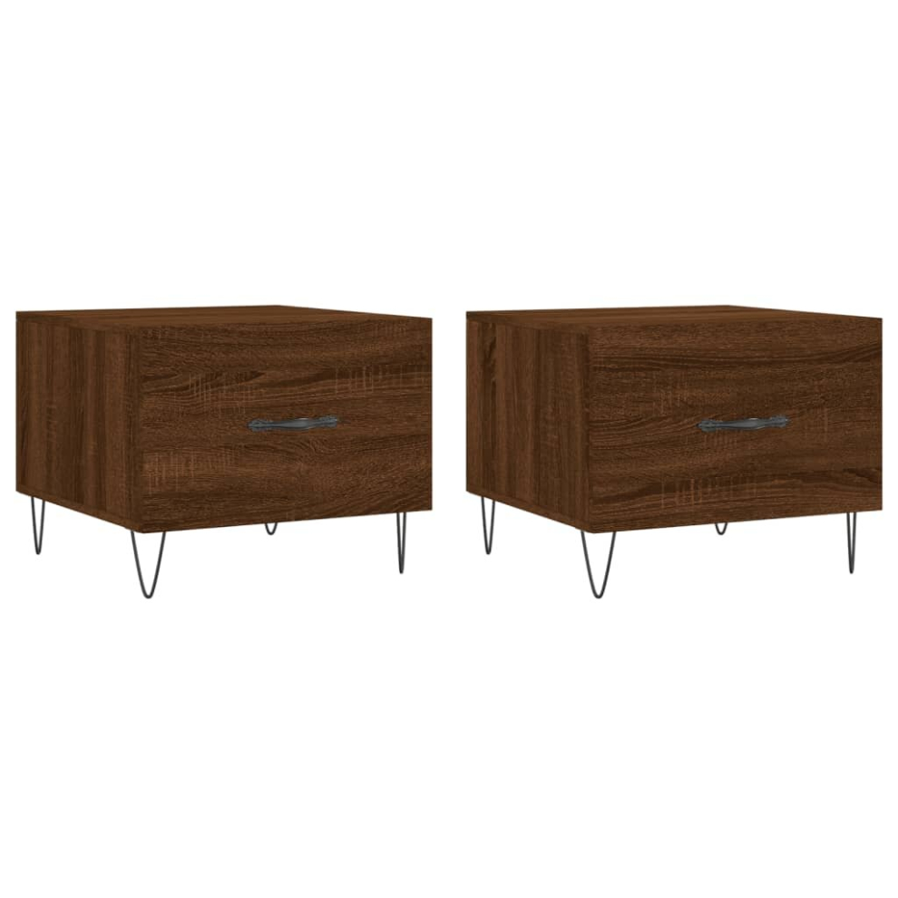Vidaxl (Brown Oak) Coffee Table Side Table Sofa Table Telephone Table Engineered Wood