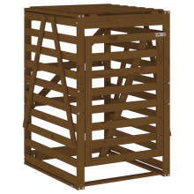(honey brown pine, 84 x 90 x 128.5 cm) vidaXL Wheelie Bin Storage Garden Store Rubbish Trash Cover Solid Wood Pine