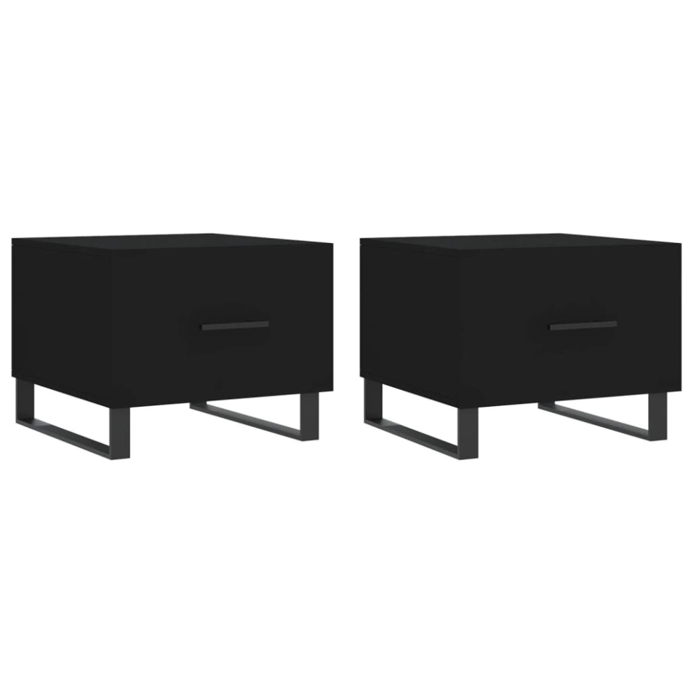 Vidaxl (Black) Coffee Table Side Table Sofa Table Telephone Table Engineered Wood