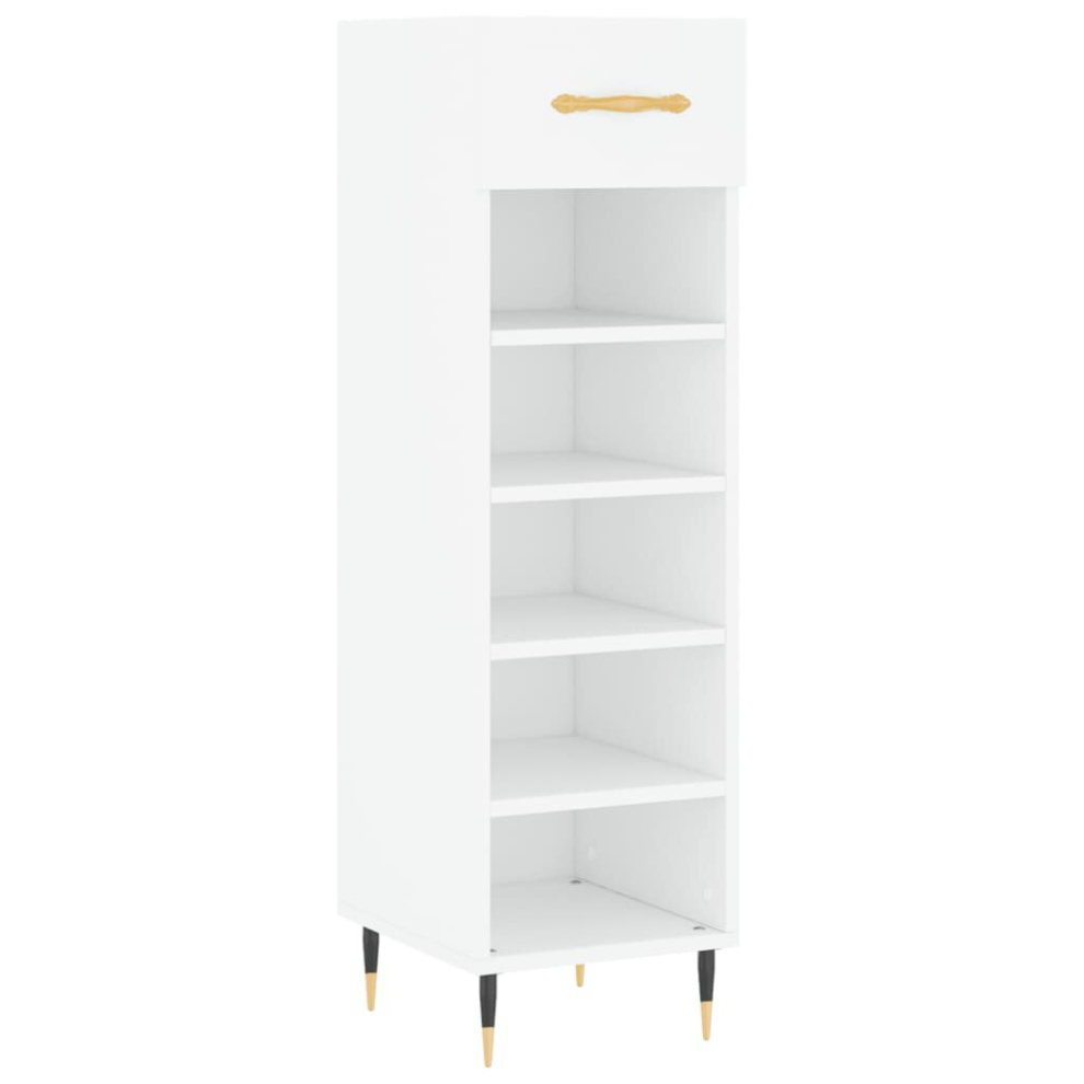 (white) vidaXL Shoe Cabinet Shoe Cupboard Shoe Storage Rack Organiser Engineered Wood