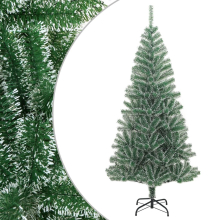vidaXL Artificial Christmas Tree Artificial Xmas Tree with Flocked Snow Green