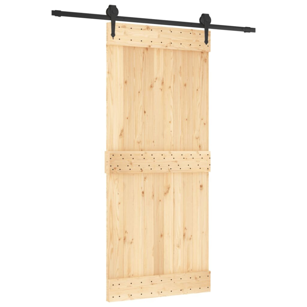 vidaXL Sliding Door with Hardware Set Interior Door Barn Door Solid Wood Pine