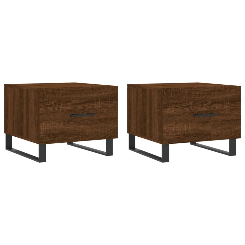 Vidaxl (Brown Oak) Coffee Table Side Table Sofa Table Telephone Table Engineered Wood