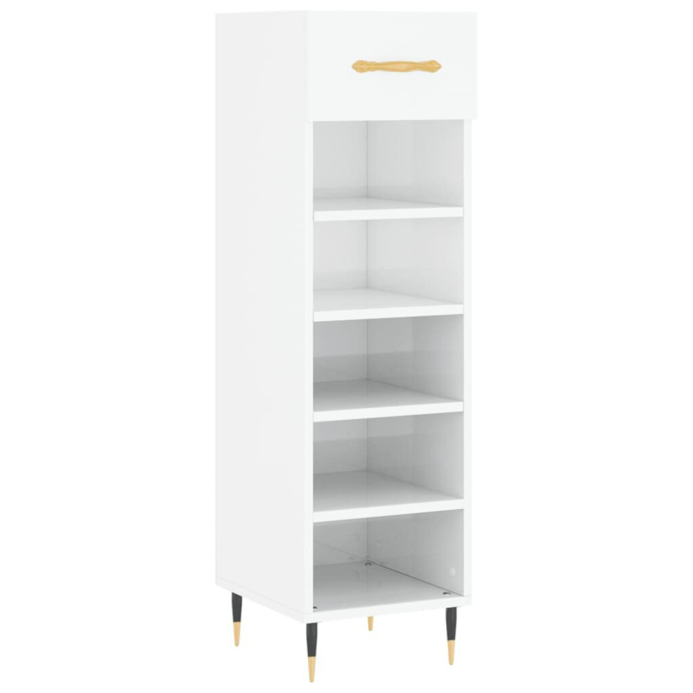 (high gloss white) vidaXL Shoe Cabinet Shoe Cupboard Shoe Rack High Gloss White Engineered Wood