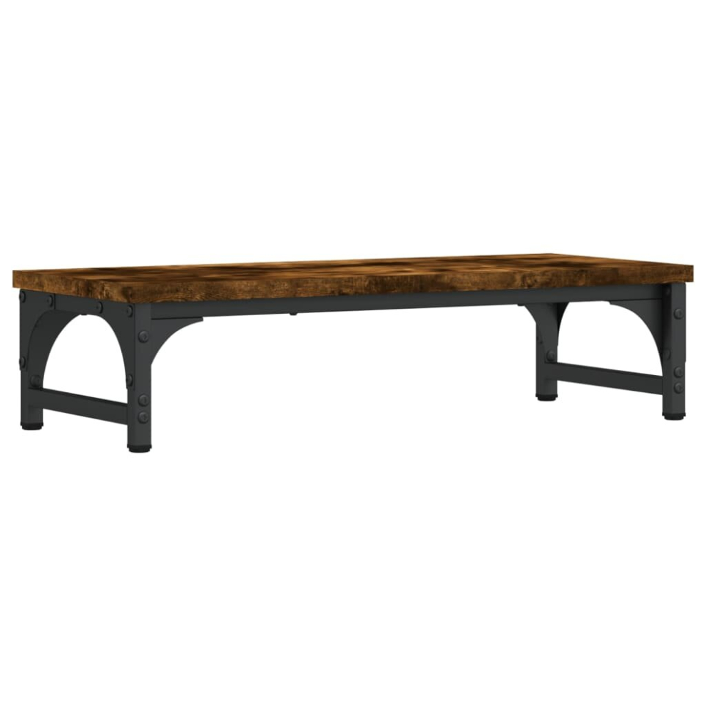 Vidaxl (Smoked Oak, 55 X 23 X 14 Cm) Monitor Stand Riser Display Stand Printer Monitor Mount Engineered Wood