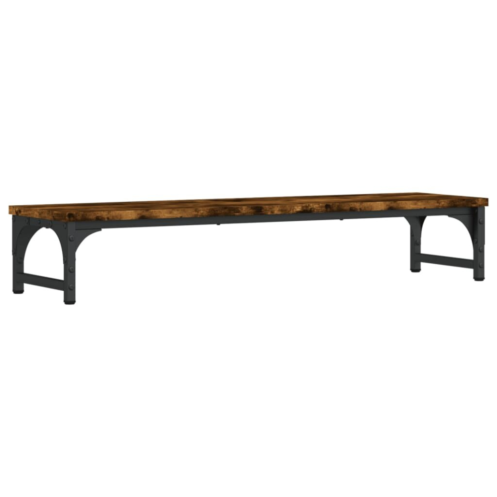 Vidaxl (Smoked Oak, 85 X 23 X 15.5 Cm) Monitor Stand Riser Display Stand Printer Monitor Mount Engineered Wood