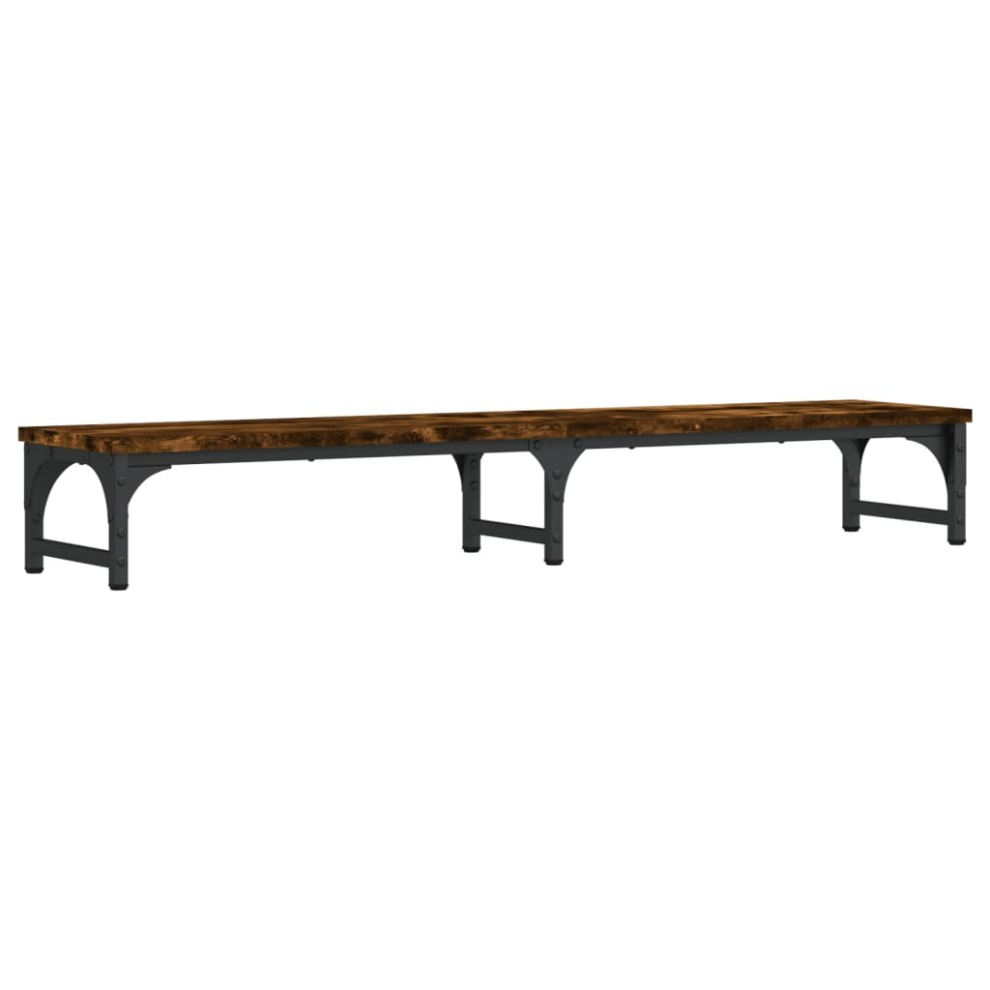 Photos - Other for Computer VidaXL   Monitor Stand Riser Display Stand Printer Monitor Mount Engineered Wood (Smoked oak, 105 x 23 x 15.5 cm)