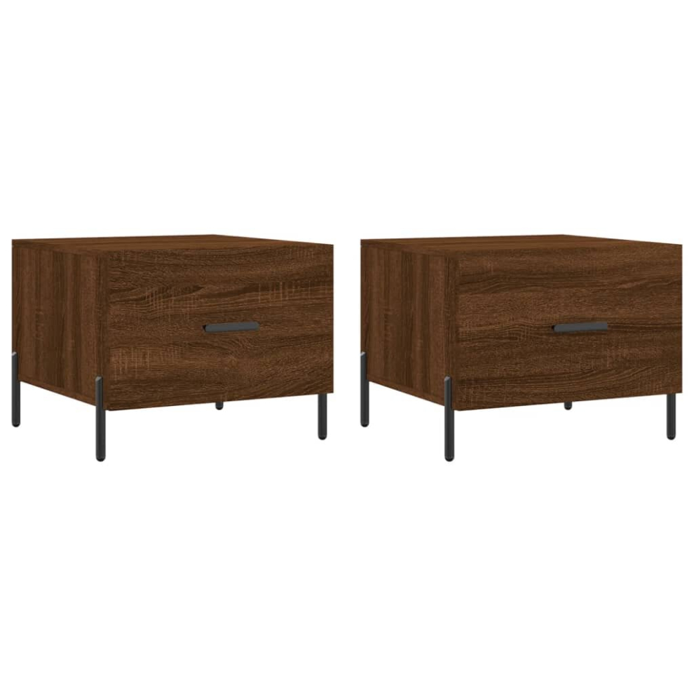 Vidaxl (Brown Oak) Coffee Table Side Table Sofa Table Telephone Table Engineered Wood