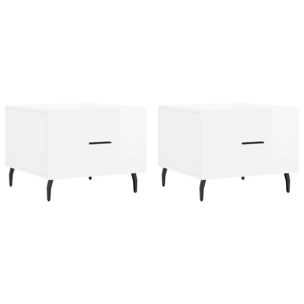 Vidaxl (High Gloss White) Coffee Table Side Table Sofa Table Telephone Table Engineered Wood