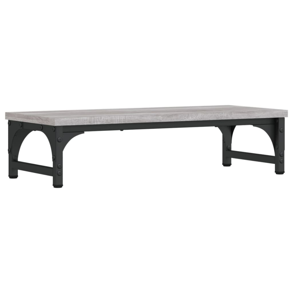 ( Sonoma, 55 X 23 X 14 Cm) Vidaxl Monitor Stand Riser Display Stand Printer Monitor Mount Engineered Wood Grey 8720845419547