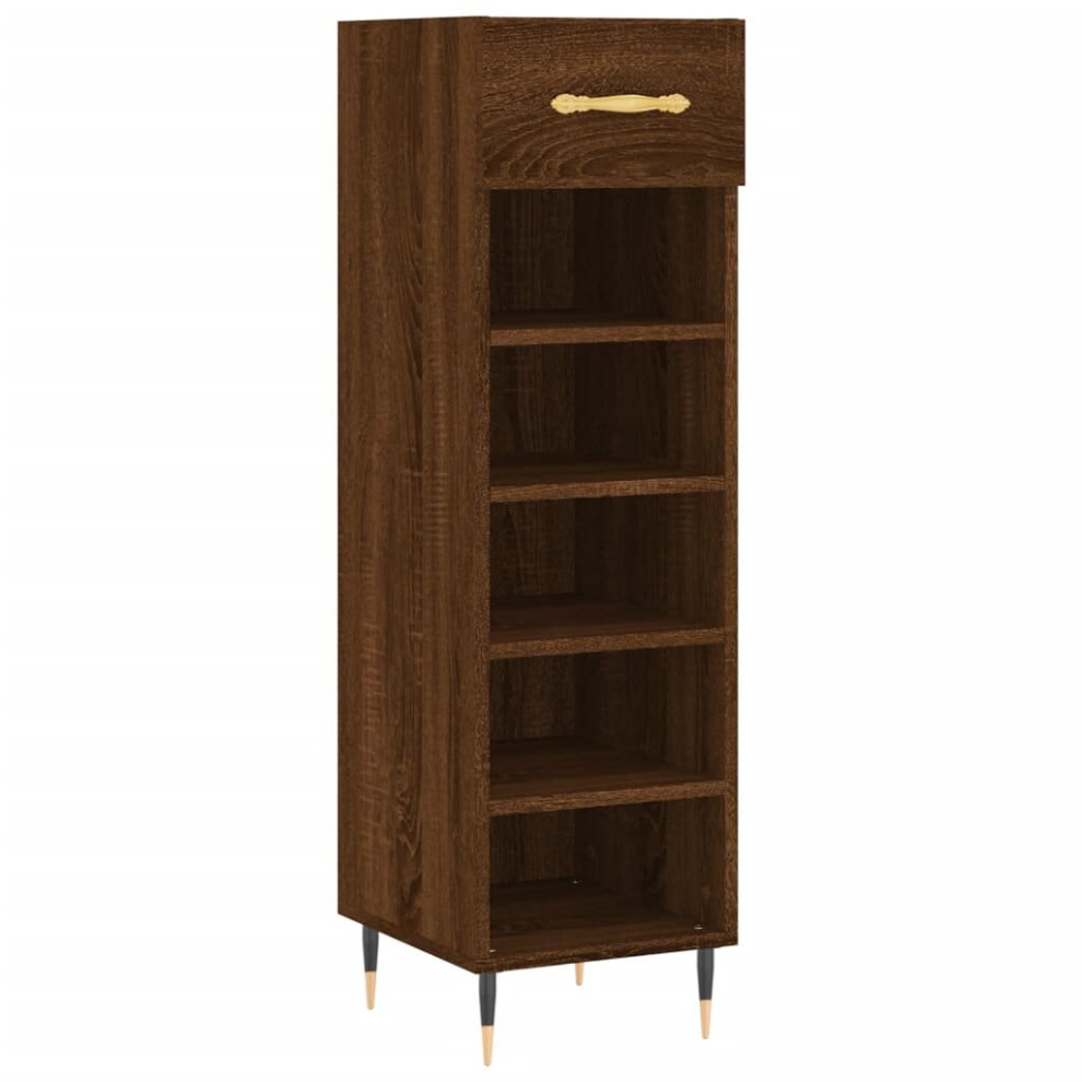 (brown oak) vidaXL Shoe Cabinet Shoe Cupboard Shoe Storage Rack Organiser Engineered Wood