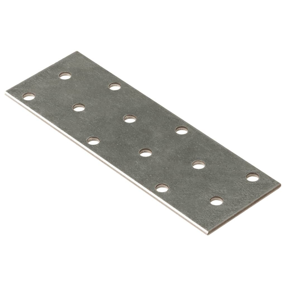 (120 x 40 mm) vidaXL Perforated Plates Connecting Joining Plate 60 pcs 2 mm Galvanised Steel