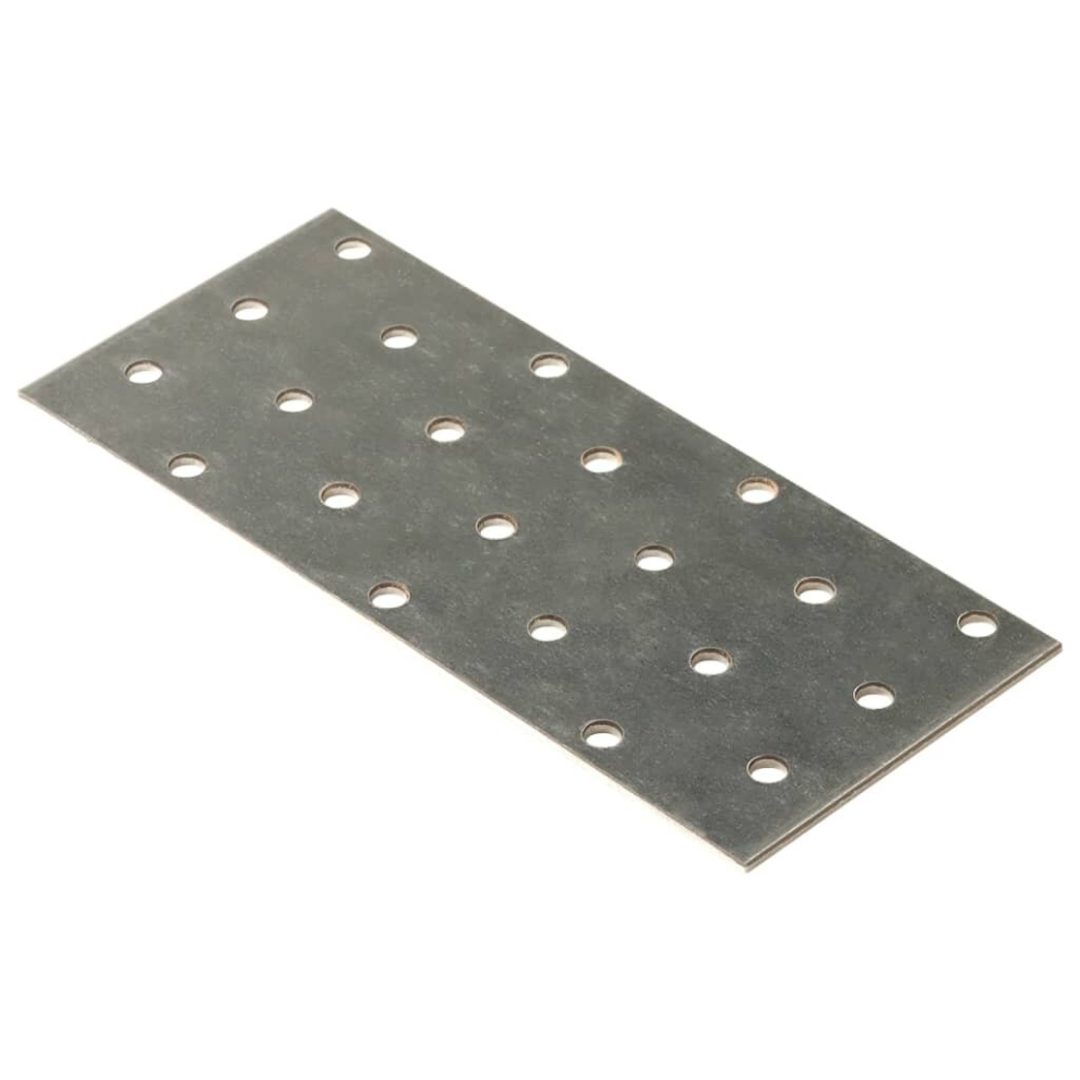 (140 x 60 mm) vidaXL Perforated Plates Connecting Joining Plate 60 pcs 2 mm Galvanised Steel