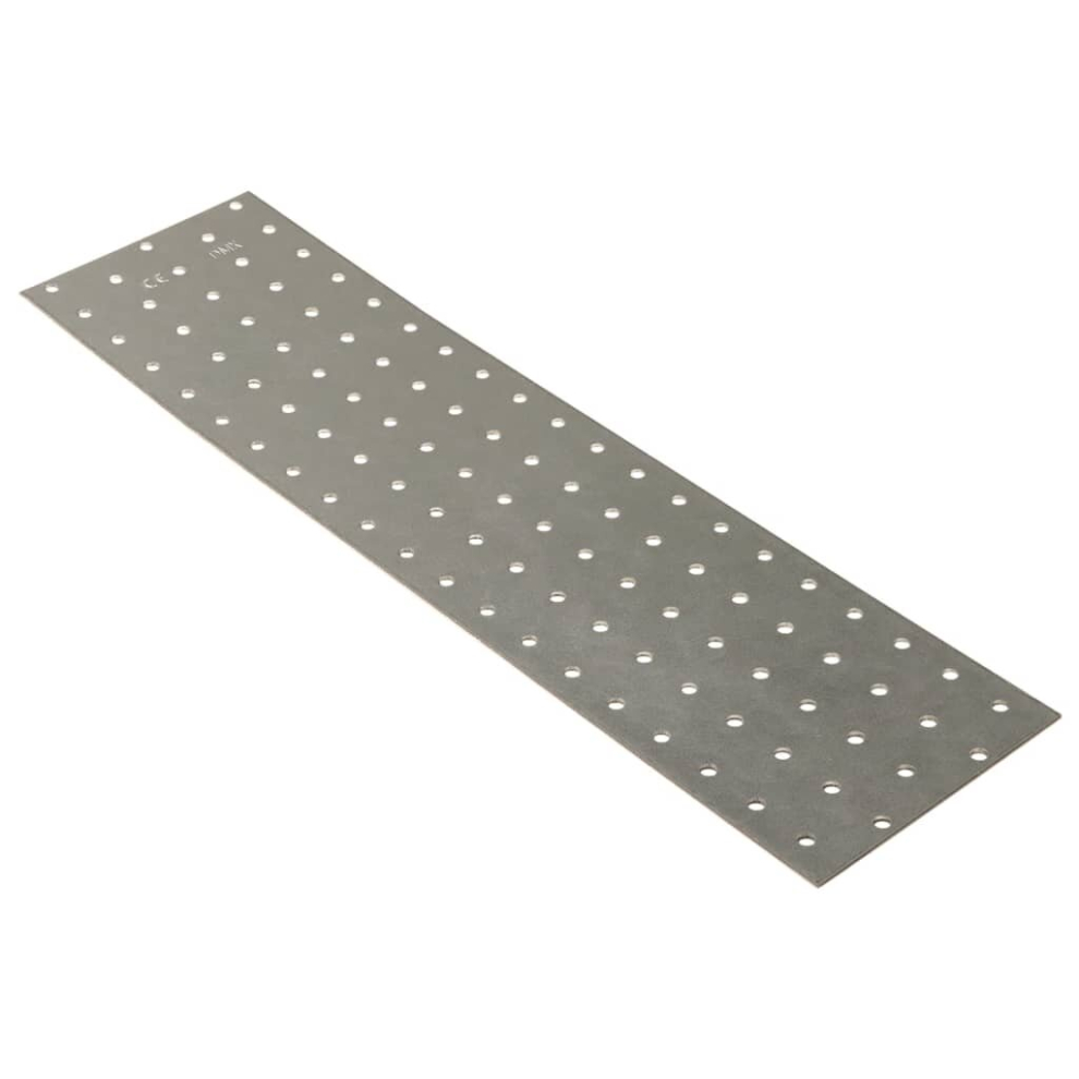 (400 x 100 mm) vidaXL Perforated Plates Connecting Joining Plate 60 pcs 2 mm Galvanised Steel