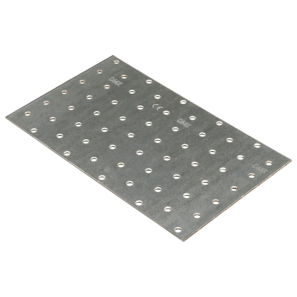 (200 x 120 mm) vidaXL Perforated Plates Connecting Joining Plate 60 pcs 2 mm Galvanised Steel