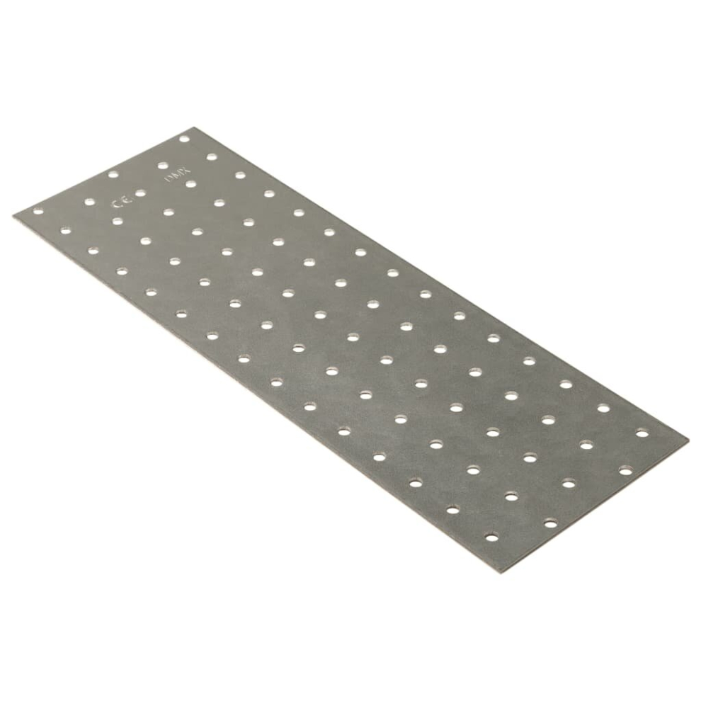 (300 x 100 mm) vidaXL Perforated Plates Connecting Joining Plate 60 pcs 2 mm Galvanised Steel