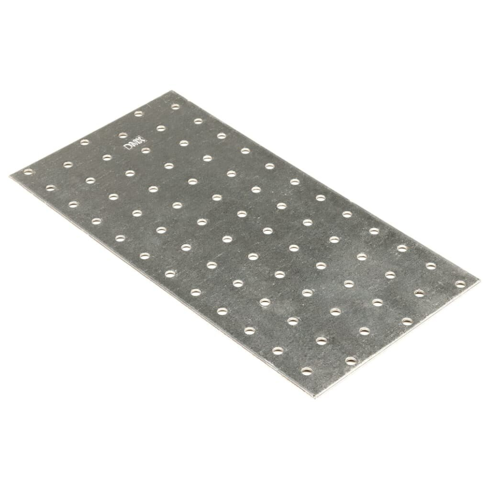 (240 x 120 mm) vidaXL Perforated Plates Connecting Joining Plate 60 pcs 2 mm Galvanised Steel