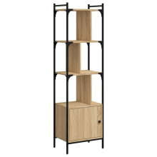 (sonoma oak, 44.5 x 30 x 154.5 cm) vidaXL Bookcase with Doors Book Shelf Storage Shelf Organiser Engineered Wood