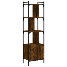 (smoked oak, 44.5 x 30 x 154.5 cm) vidaXL Bookcase with Doors Book Shelf Storage Shelf Organiser Engineered Wood