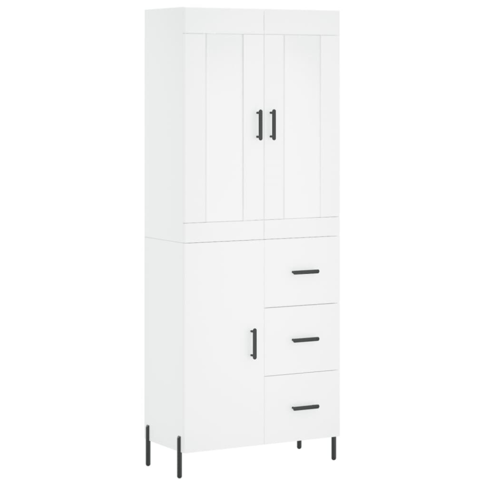 (white, 1 door 3 drawers) vidaXL Highboard Sideboard Tall Storage Cabinet Side Cabinet Engineered Wood