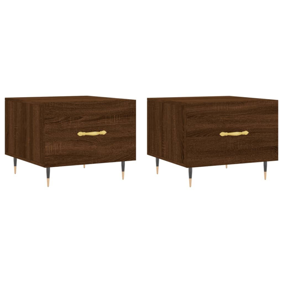 Vidaxl (Brown Oak) Coffee Table Side Table Sofa Table Telephone Table Engineered Wood